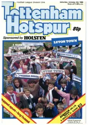 Programme: Tottenham Hotspur vs Luton Town FC (4th Oct 1986)