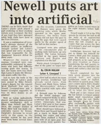 Match Report: Luton Town FC vs Liverpool (25th Oct 1986)