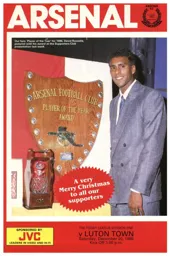 Programme: Arsenal vs Luton Town FC (20th Dec 1986)