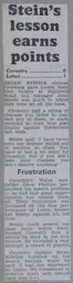 Match Report: Coventry City vs Luton Town FC (1st Jan 1987)