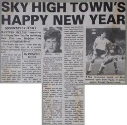 Match Report: Coventry City vs Luton Town FC (1st Jan 1987)