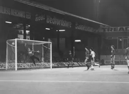 Bruce Grobbelaar is beaten all ends up by a Brian Stein free kick for the first goal