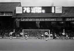 Steve Foster tells Les Sealey which way to dive, It is the wrong way and Villa pull one goal back