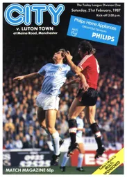 Programme: Manchester City vs Luton Town FC (21st Feb 1987)