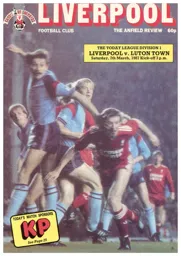 Programme: Liverpool vs Luton Town FC (7th Mar 1987)