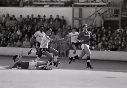Brian Stein scores the Town`s second goal. John Sivebaek can only stand and watch
