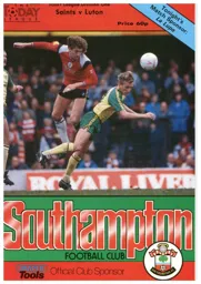 Programme: Southampton vs Luton Town FC (24th Mar 1987)