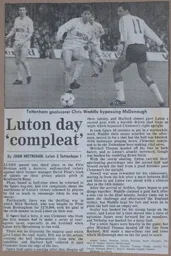 Match Report: Luton Town FC vs Tottenham Hotspur (28th Mar 1987)