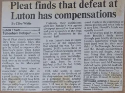 Match Report: Luton Town FC vs Tottenham Hotspur (28th Mar 1987)