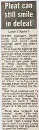 Match Report: Luton Town FC vs Tottenham Hotspur (28th Mar 1987)