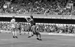 David Seaman ensures the ball does not reach Mark Stein