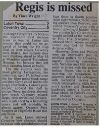 Match Report: Luton Town FC vs Coventry City (18th Apr 1987)