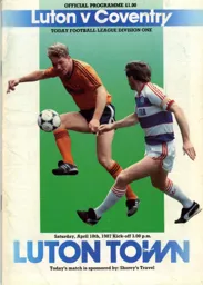 Programme: Luton Town FC vs Coventry City (18th Apr 1987)