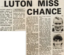 Match Report: Watford vs Luton Town FC (21st Apr 1987)