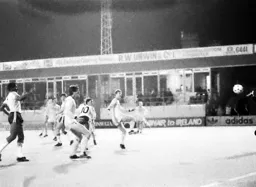 Mark Stein heads in the Town`s second goal