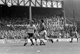 Peter Nicholas watches the ball