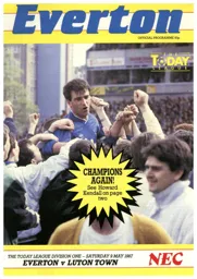 Programme: Everton vs Luton Town FC (9th May 1987)