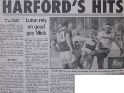Match Report: Luton Town FC vs West Ham United (22nd Aug 1987)
