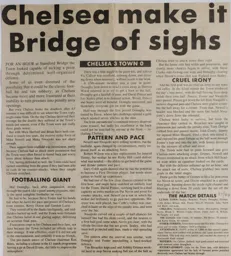 Match Report: Chelsea vs Luton Town FC (29th Aug 1987)