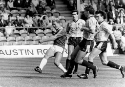 Tim Breacker scores the Town second to restore our lead in front of John Dreyer who would become a colleague the following season