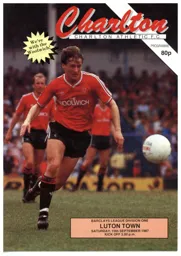 Programme: Charlton Athletic vs Luton Town FC (19th Sep 1987)