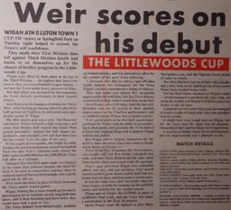 Match Report: Wigan Athletic vs Luton Town FC (22nd Sep 1987)