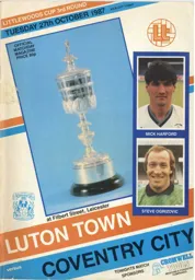 Programme: Luton Town FC vs Coventry City (27th Oct 1987)