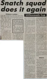 Match Report: Ipswich Town vs Luton Town FC (17th Nov 1987)