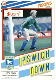 Programme: Ipswich Town vs Luton Town FC (17th Nov 1987)