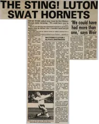 Match Report: Watford vs Luton Town FC (12th Dec 1987)