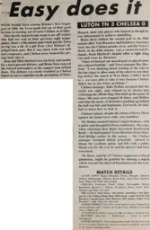 Match Report: Luton Town FC vs Chelsea (1st Jan 1988)