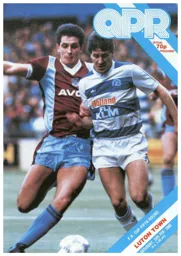 Programme: Queens Park Rangers vs Luton Town FC (20th Feb 1988)