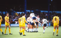 Ashley Grimes is mobbed