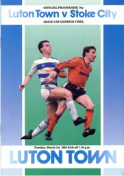 Programme: Luton Town FC vs Stoke City (1st Mar 1988)