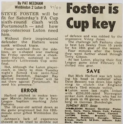 Match Report: Wimbledon vs Luton Town FC (5th Mar 1988)