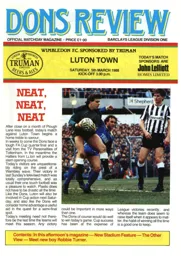 Programme: Wimbledon vs Luton Town FC (5th Mar 1988)