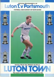Programme: Luton Town FC vs Portsmouth (12th Mar 1988)