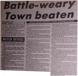 Match Report: Coventry City vs Luton Town FC (15th Mar 1988)