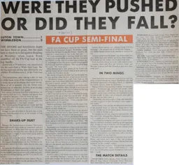 Match Report: Luton Town FC vs Wimbledon (9th Apr 1988)