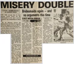 Match Report: Luton Town FC vs Wimbledon (9th Apr 1988)