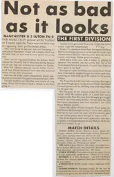 Match Report: Manchester United vs Luton Town FC (12th Apr 1988)