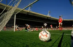 Brian Stein wheels away after his last minute winner