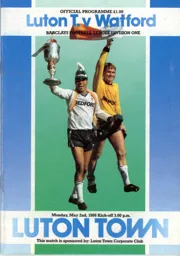 Programme: Luton Town FC vs Watford (2nd May 1988)