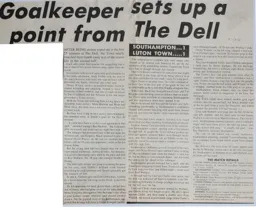 Match Report: Southampton vs Luton Town FC (7th May 1988)