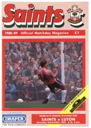 Programme: Southampton vs Luton Town FC (10th Sep 1988)