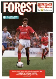 Programme: Nottingham Forest vs Luton Town FC (1st Oct 1988)