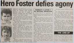 Match Report: Burnley vs Luton Town FC (11th Oct 1988)
