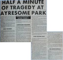 Match Report: Middlesbrough vs Luton Town FC (22nd Oct 1988)