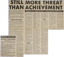 Match Report: Coventry City vs Luton Town FC (12th Nov 1988)