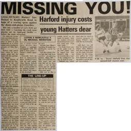 Match Report: Luton Town FC vs Newcastle United (3rd Dec 1988)